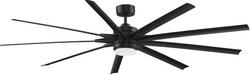 84 in. 34W 9-blade 1-Light Ceiling Fan in Black