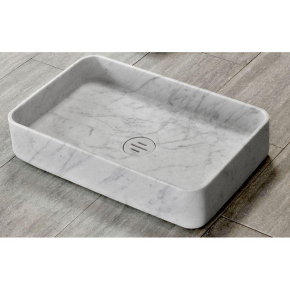 CONTOUR VESSEL, RECTANGLE, CARRARA MARBLE 