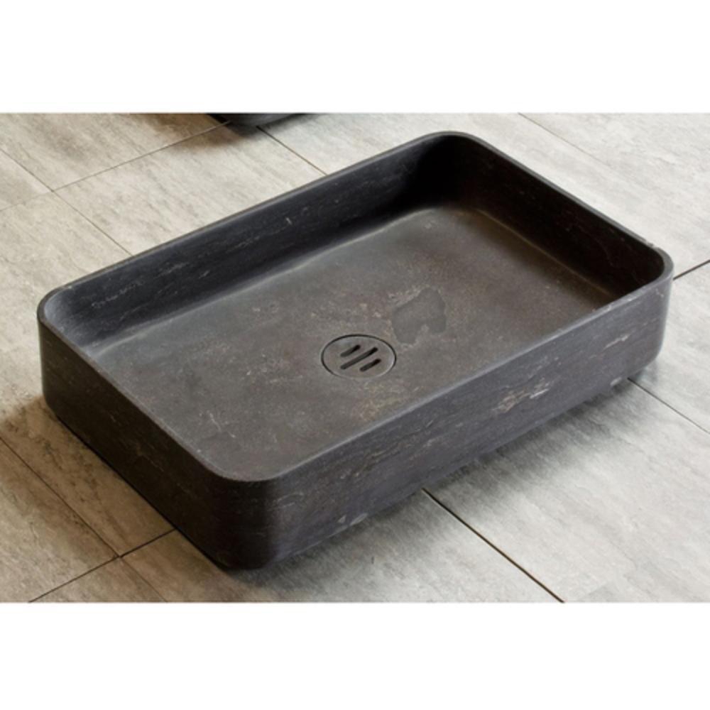 Stone Forest Antique Grey Limestone Vessel 