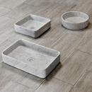 CONTOUR VESSEL, SQUARE, CARRARA MARBLE 