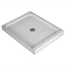 FIAT Products White/Black 32 x 36 in. Terrazzo Shower Base with Stainless Steel Strainer Plate and Centre Drain 