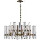 Visual Comfort & Co. Signature Hand-Rubbed Antique Brass 15-1/4 x 32 in. 40W 1-Tier 18-Light Modern Chandelier 