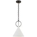 Visual Comfort & Co. Signature Natural Rusted Iron/Plaster White 60W 1-Light Medium E-26 Incandescent Pendant Light 