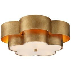40W 4-Light Candelabra E-12 Flush Mount Ceiling Fixture in Gild
