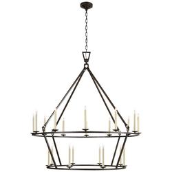 25W 20-Light Candelabra E-12 Incandescent Chandelier in Aged Iron
