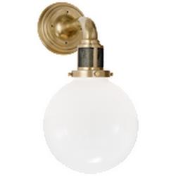 1-Light 60W 15-1/4 in. Wall Sconce in Natural Brass