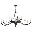 Visual Comfort & Co. Signature ALLEGRA LARGE TWO-TIERED CHANDELIER IN AGED IRON 