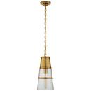 Visual Comfort & Co. Signature Hand-Rubbed Antique Brass 75W 1-Light Medium E-26 Incandescent Pendant Light in Hand-Rubbed Antique Brass 