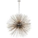 40-3/4 x 40-1/4 in. 40W 1-Tier 20-Light Modern Chandelier in Polished Nickel