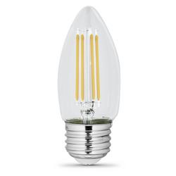 3.3W LED B10 Medium E-26 Base 2700 Kelvin Dimmable Bulb in Soft White (Pack of 2)