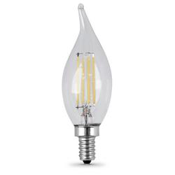 6W LED Torpedo Candelabra E-12 Base 2700 Kelvin Dimmable Bulb in Soft White (Pack of 2)