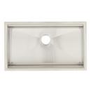 Signature Hardware Brushed Stainless Steel 32 x 18 in. Stainless Steel Single Bowl Undermount Workstation Kitchen Sink with Sound Dampening - Includes Colander, Cutting Board, and Sink Grid 