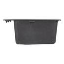 Signature Hardware Black 33 x 22 in. No Hole Composite Single Bowl Dual Mount Kitchen Sink 