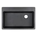 Signature Hardware Black 33 x 22 in. No Hole Composite Single Bowl Dual Mount Kitchen Sink 