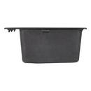 Signature Hardware Black 33 x 22 in. No Hole Composite Single Bowl Dual Mount Kitchen Sink 