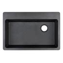 Signature Hardware Black 33 x 22 in. No Hole Composite Single Bowl Dual Mount Kitchen Sink 