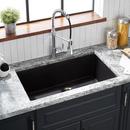 Signature Hardware Black 33 x 22 in. No Hole Composite Single Bowl Dual Mount Kitchen Sink 