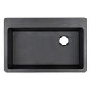 Signature Hardware Black 33 x 22 in. No Hole Composite Single Bowl Dual Mount Kitchen Sink 