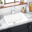 Signature Hardware White 25 x 22 in. No Hole Granite Composite Single Bowl Dual Mount Kitchen Sink 