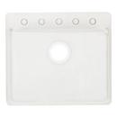 Signature Hardware White 25 x 22 in. No Hole Granite Composite Single Bowl Dual Mount Kitchen Sink 