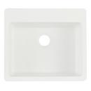 Signature Hardware White 25 x 22 in. No Hole Granite Composite Single Bowl Dual Mount Kitchen Sink 
