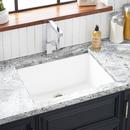 Signature Hardware White 25 x 22 in. No Hole Granite Composite Single Bowl Dual Mount Kitchen Sink 