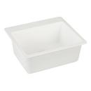 Signature Hardware White 25 x 22 in. No Hole Granite Composite Single Bowl Dual Mount Kitchen Sink 