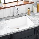 Signature Hardware White 25 x 22 in. No Hole Granite Composite Single Bowl Dual Mount Kitchen Sink 