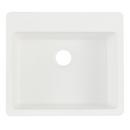 Signature Hardware White 25 x 22 in. No Hole Granite Composite Single Bowl Dual Mount Kitchen Sink 