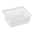 Signature Hardware White 25 x 22 in. No Hole Granite Composite Single Bowl Dual Mount Kitchen Sink 