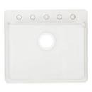 Signature Hardware White 25 x 22 in. No Hole Granite Composite Single Bowl Dual Mount Kitchen Sink 