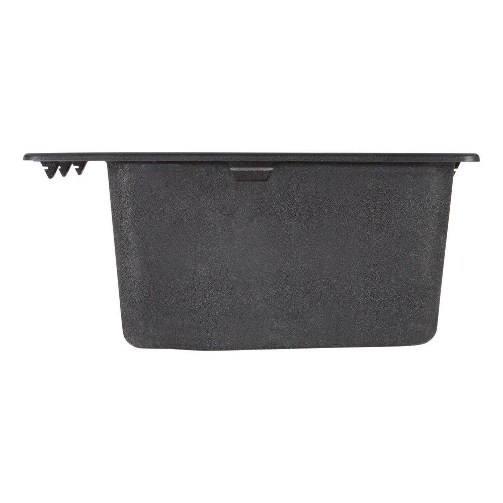 Signature Hardware Black 33 x 22 in. No Hole Composite Double Bowl Dual Mount Kitchen Sink 