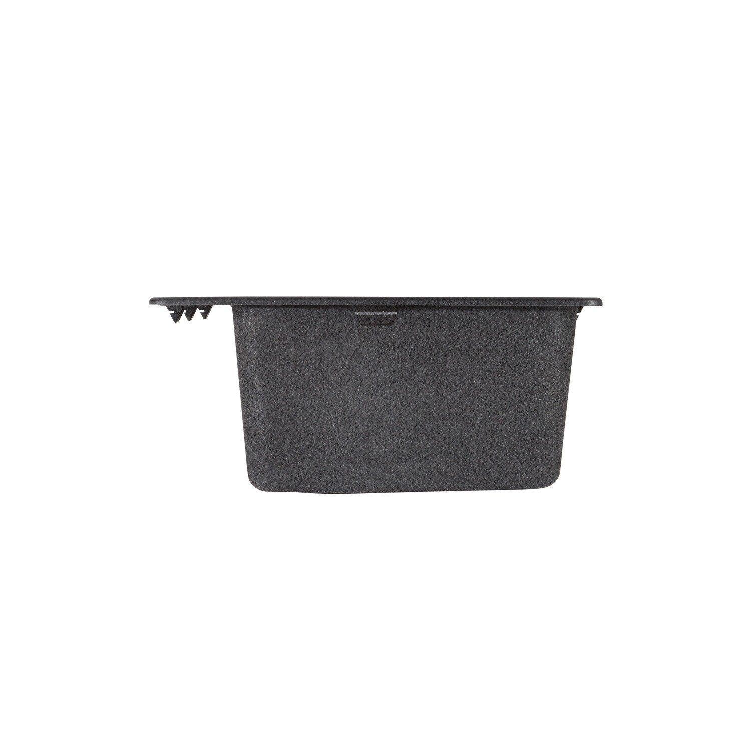 Signature Hardware Black 33 x 22 in. No Hole Composite Double Bowl Dual Mount Kitchen Sink 
