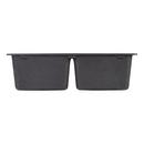 Signature Hardware Black 33 x 22 in. No Hole Composite Double Bowl Dual Mount Kitchen Sink 