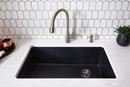 Signature Hardware Black 33 x 22 in. No Hole Composite Double Bowl Dual Mount Kitchen Sink 