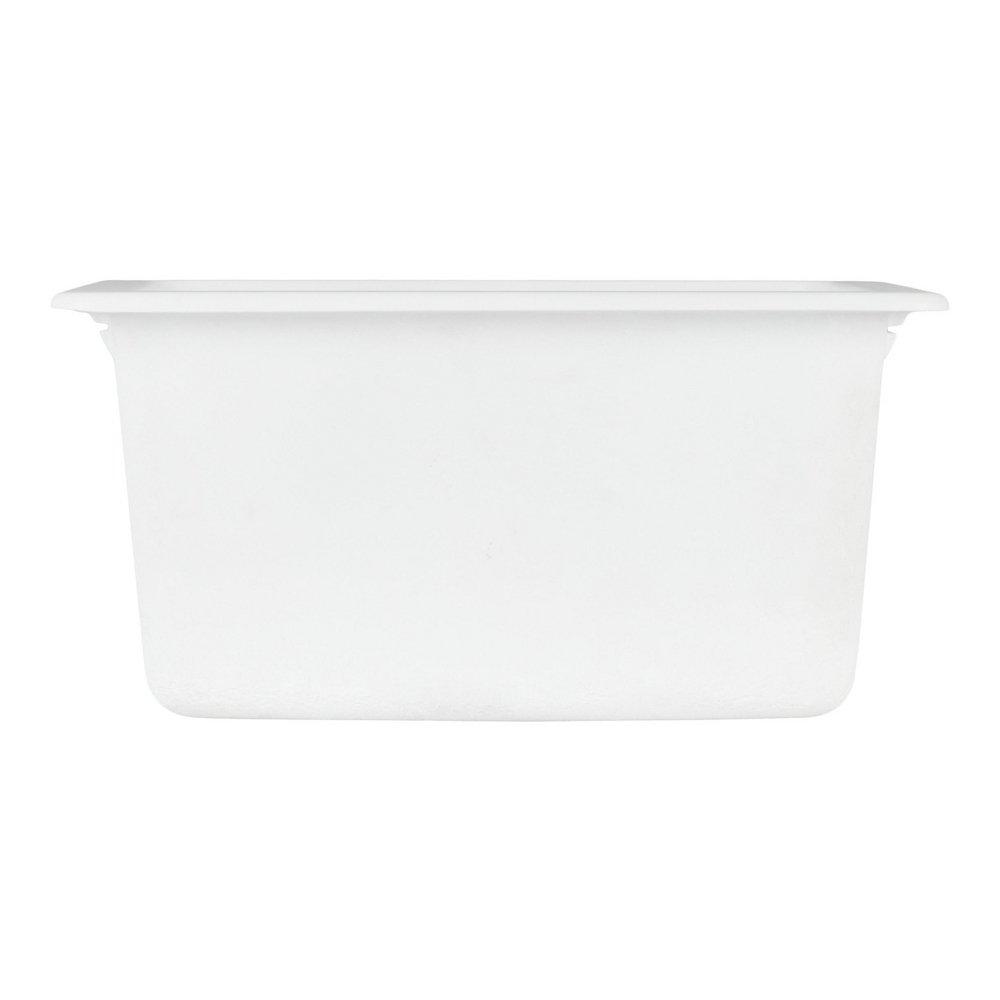 Signature Hardware White 16-5/8 x 16-5/8 in. No Hole Dual Mount Composite Bar Sink 