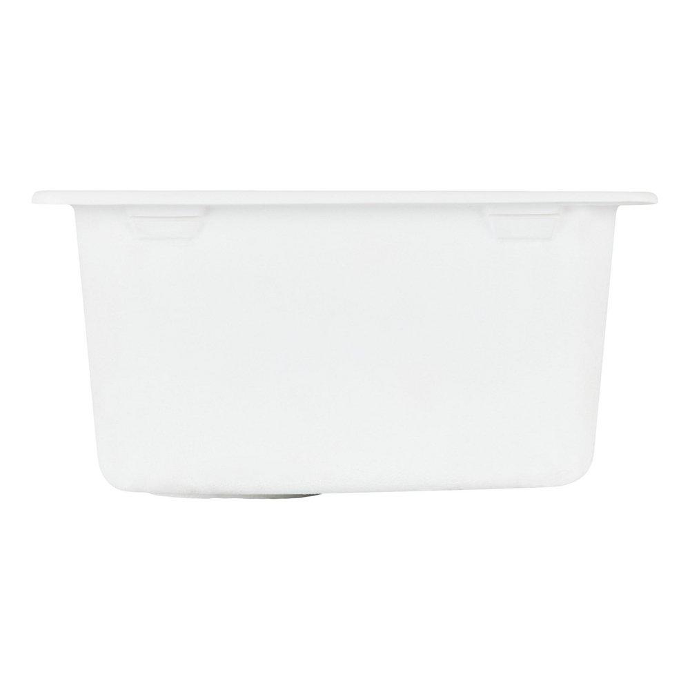 Signature Hardware White 16-5/8 x 16-5/8 in. No Hole Dual Mount Composite Bar Sink 