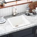 Signature Hardware White 16-5/8 x 16-5/8 in. No Hole Dual Mount Composite Bar Sink 