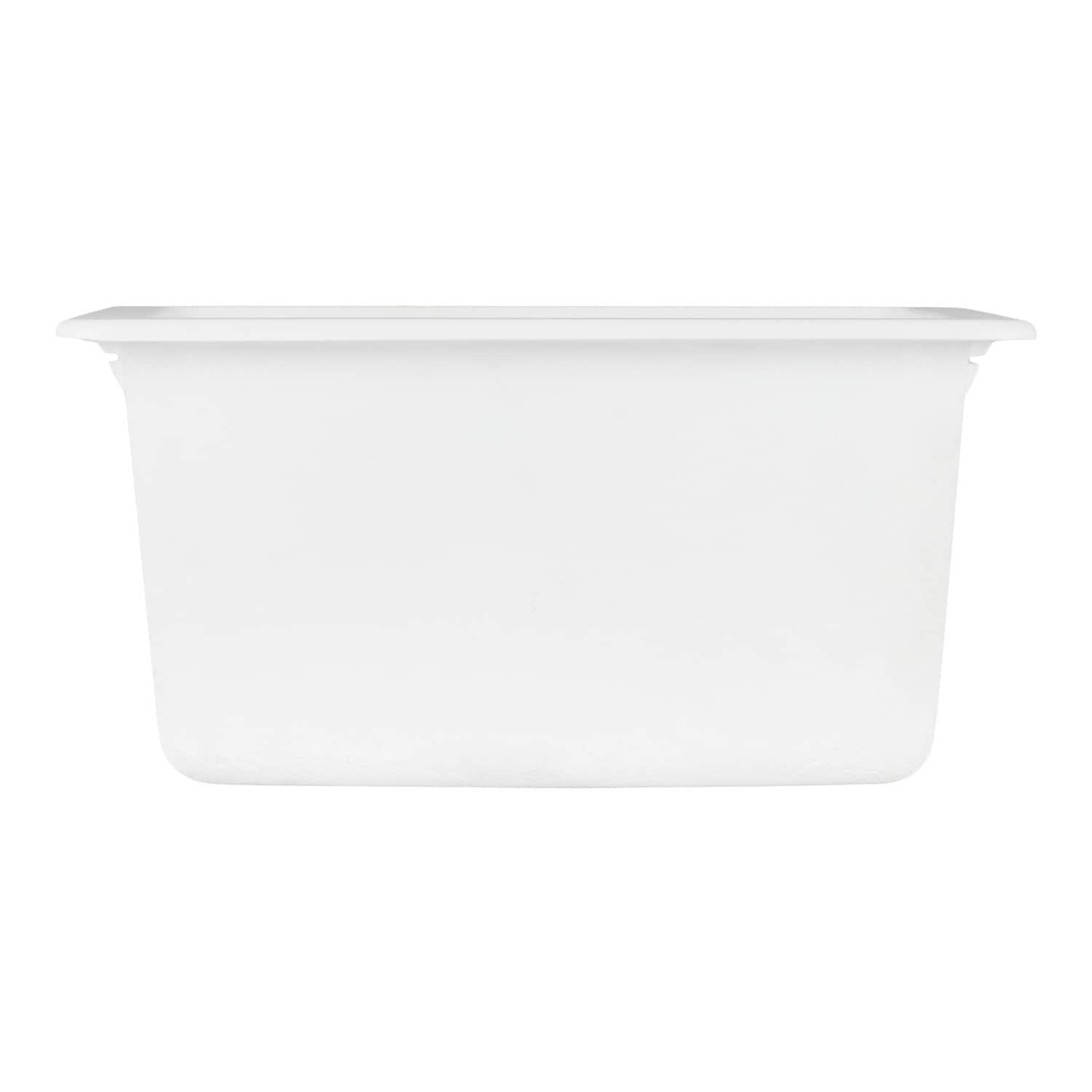 Signature Hardware White 16-5/8 x 16-5/8 in. No Hole Dual Mount Composite Bar Sink 