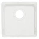 Signature Hardware White 16-5/8 x 16-5/8 in. No Hole Dual Mount Composite Bar Sink 