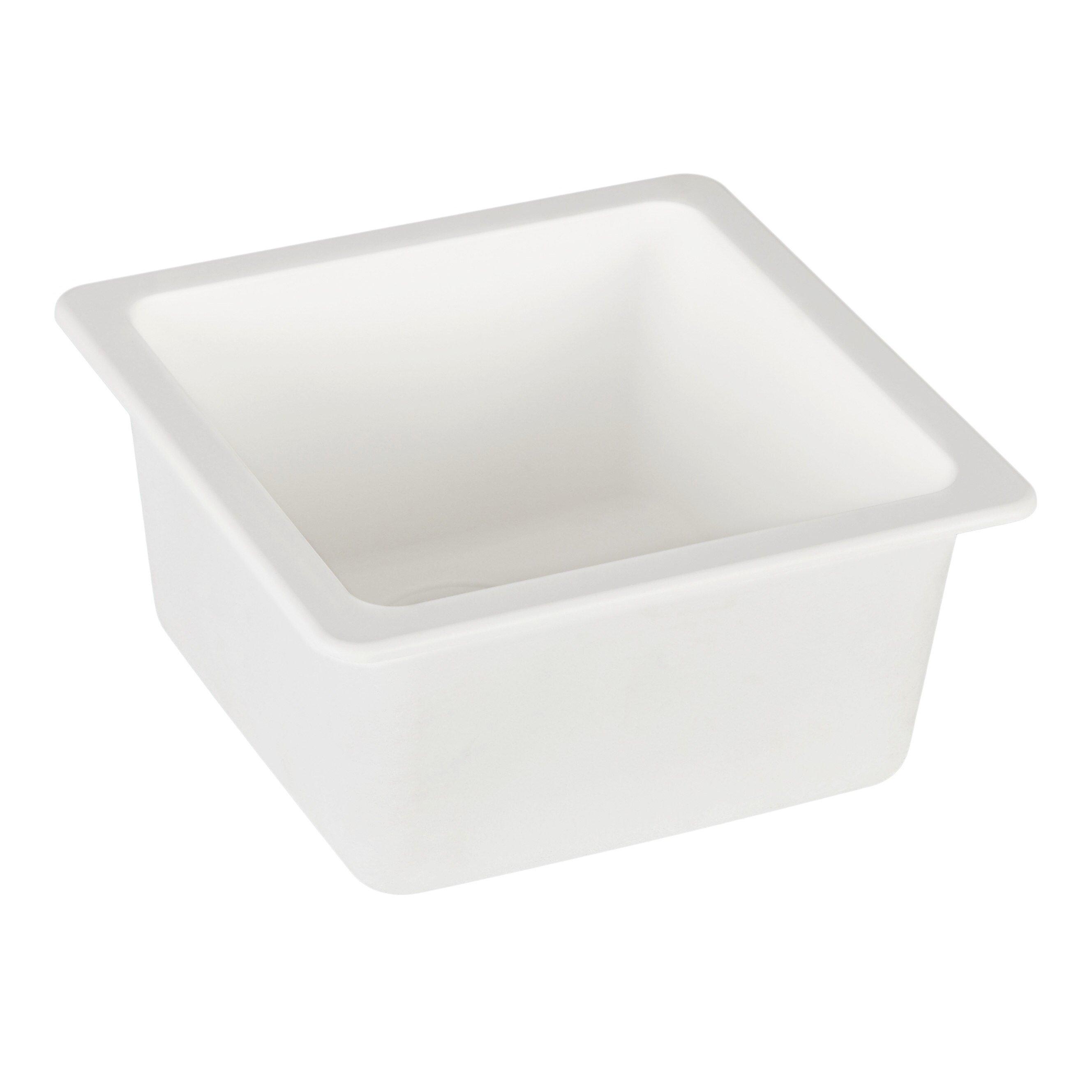Signature Hardware White 16-5/8 x 16-5/8 in. No Hole Dual Mount Composite Bar Sink 