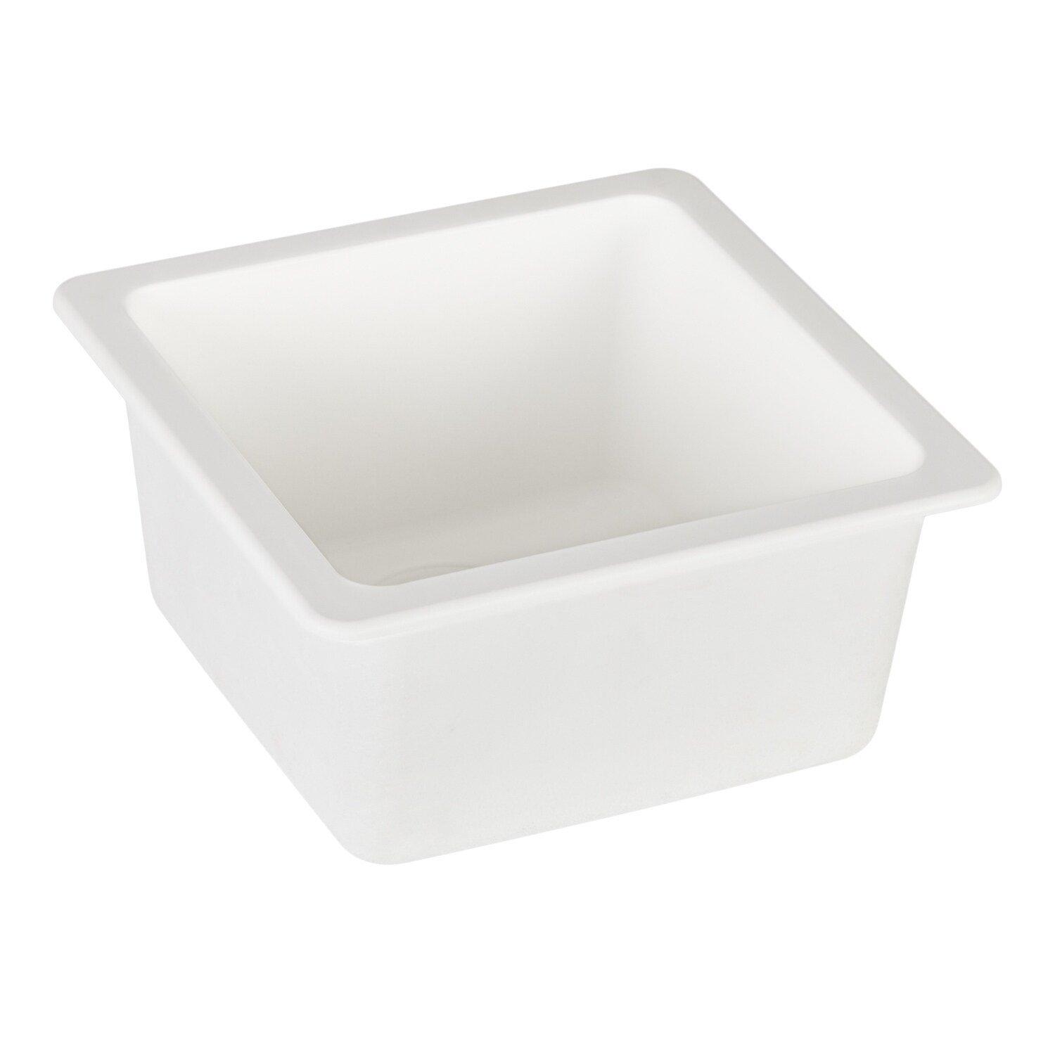Signature Hardware White 16-5/8 x 16-5/8 in. No Hole Dual Mount Composite Bar Sink 