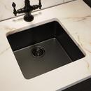 Signature Hardware Black 16-5/8 x 16-5/8 in. No Hole Dual Mount Composite Bar Sink 