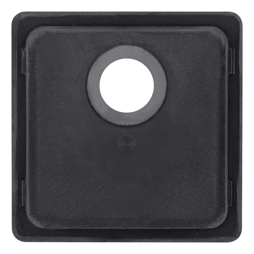 Signature Hardware Black 16-5/8 x 16-5/8 in. No Hole Dual Mount Composite Bar Sink 