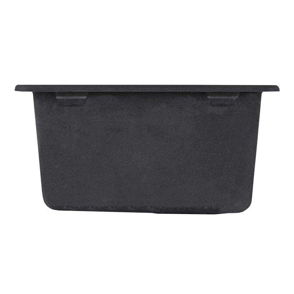 Signature Hardware Black 16-5/8 x 16-5/8 in. No Hole Dual Mount Composite Bar Sink 