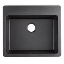 Signature Hardware Black 25 x 22 in. No Hole Granite Composite Single Bowl Dual Mount Kitchen Sink 