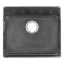 Signature Hardware Black 25 x 22 in. No Hole Granite Composite Single Bowl Dual Mount Kitchen Sink 