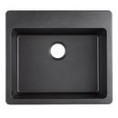 Signature Hardware Black 25 x 22 in. No Hole Granite Composite Single Bowl Dual Mount Kitchen Sink 