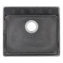 Signature Hardware Black 25 x 22 in. No Hole Granite Composite Single Bowl Dual Mount Kitchen Sink 