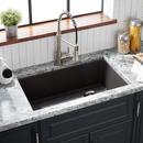 33 x 22 in. No Hole Composite Single Bowl Dual Mount Kitchen Sink in Grey